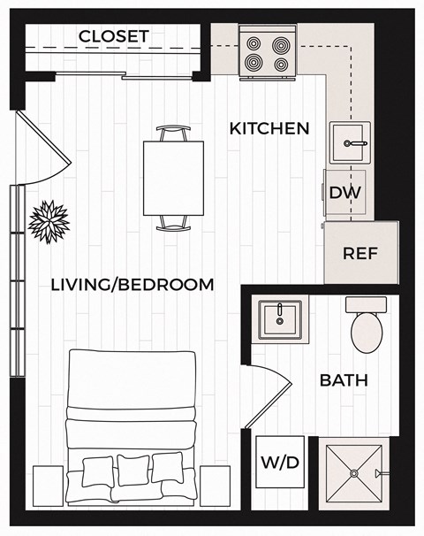 Studio A Floor Plan